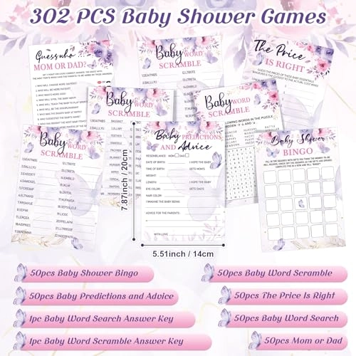 Butterfly Theme Baby Shower Games - 302 0 - 15 years English