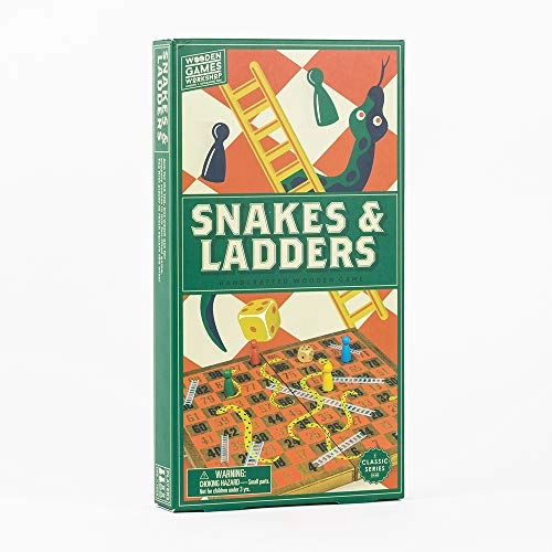 Snakes & Ladders - Wooden Multicoloured