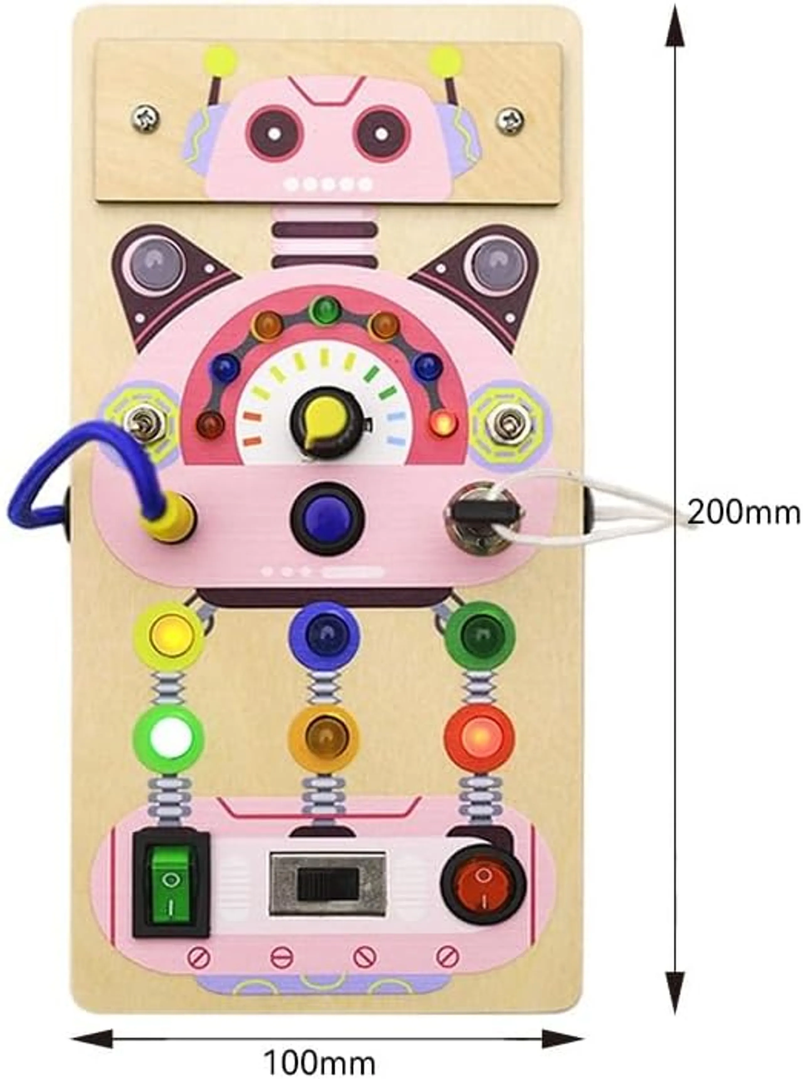 Pink Robot Busy Board - Police Car Shape Ages 3+