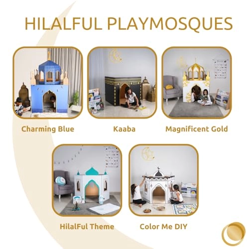 Color Me Cardboard Playmosque - Blue - White Cardboard