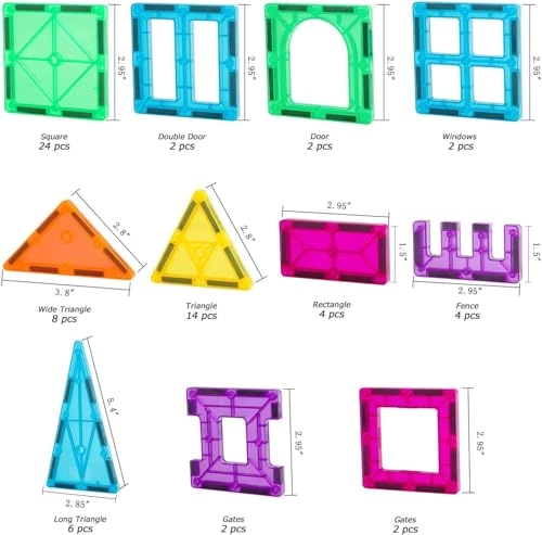 Magnetic Tiles - 34 pcs