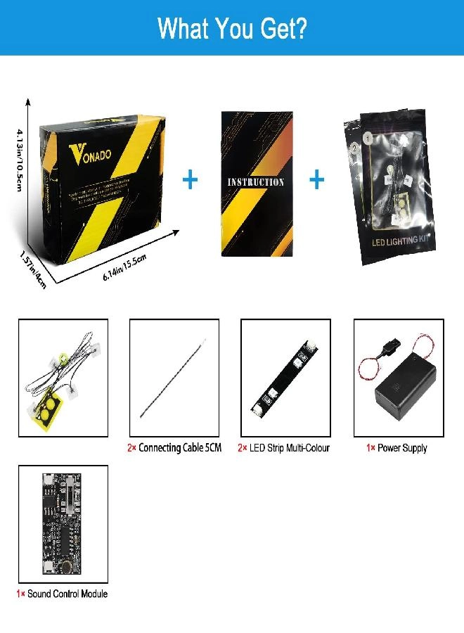 LED Light Kit - Compatible with Nano Gauntlet 76223 DIY Lighting