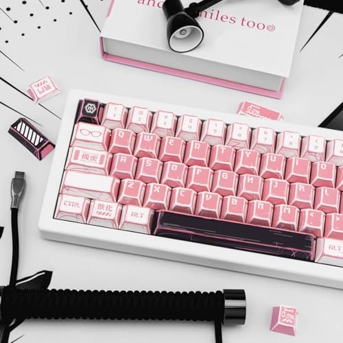 Manga Style PBT Keycaps Set - keyboard
