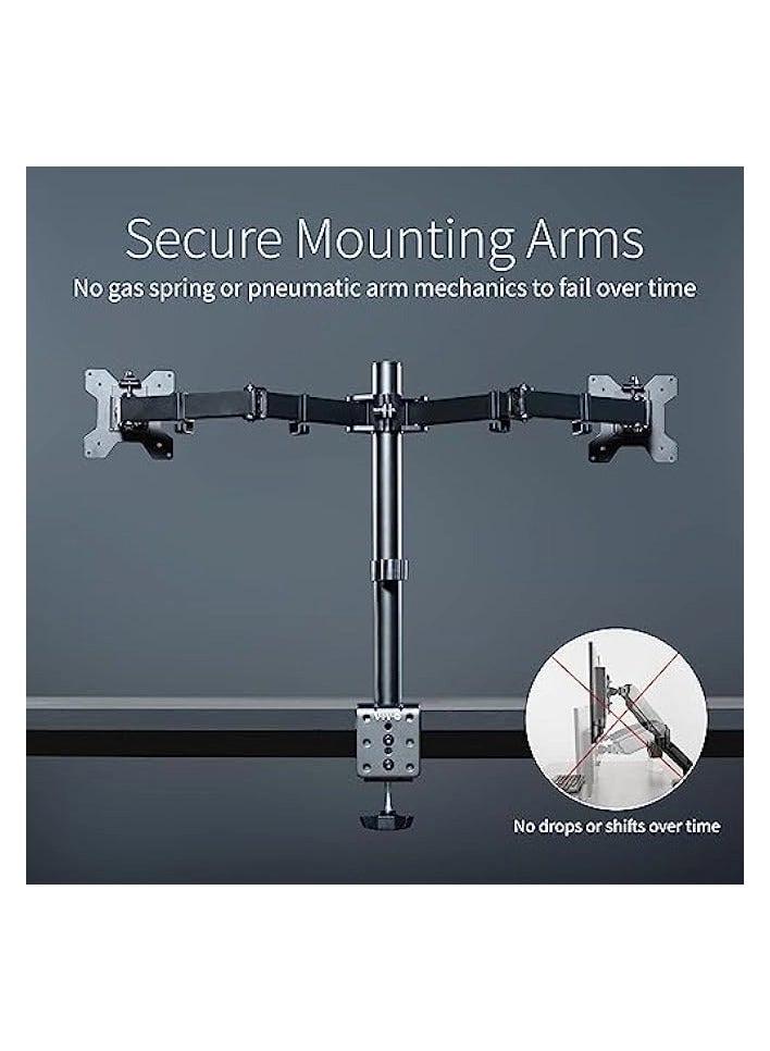 Dual LCD Monitor Desk Mount Stand - 2 27in
