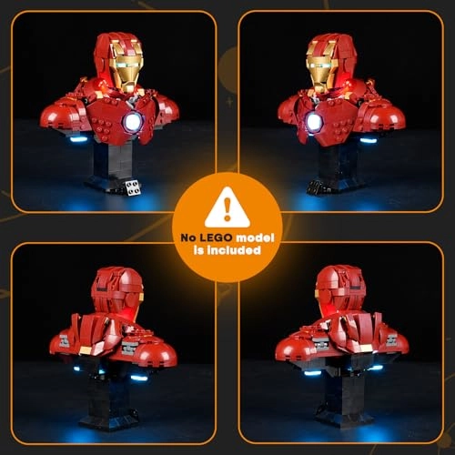 Light for LEGO Iron-Man MK4 Bust 76327 - Plastic