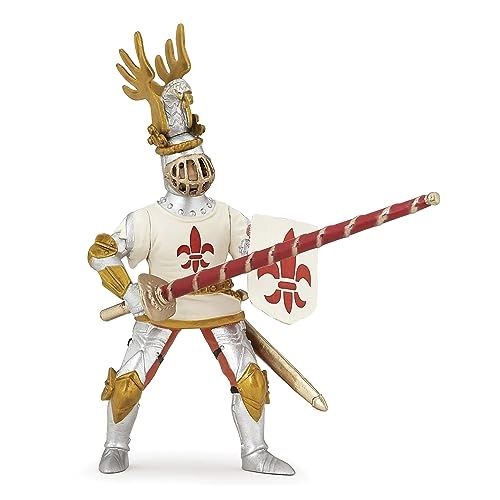White knight fleur de lys - MEDIEVAL-FANTASY (11.4 cm) (39790)