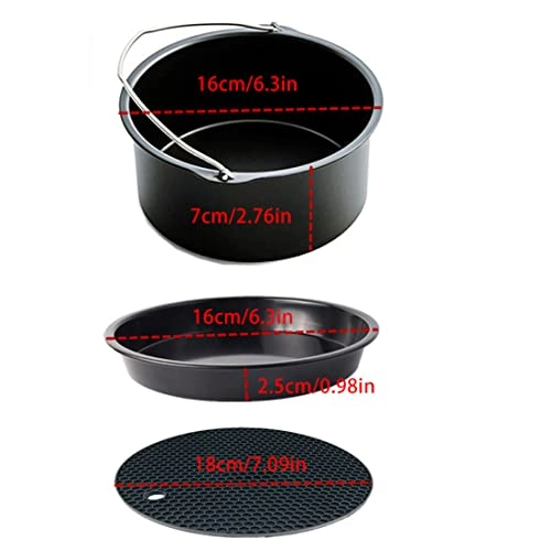 Air Fryer Accessories Set - Carbon steel stainless steel silica gel 5pcs