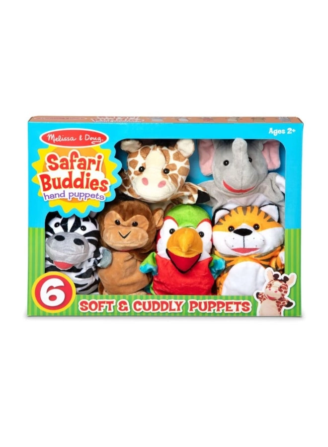 Melissa & Doug Safari Buddies - Hand Puppets 6 Pieces