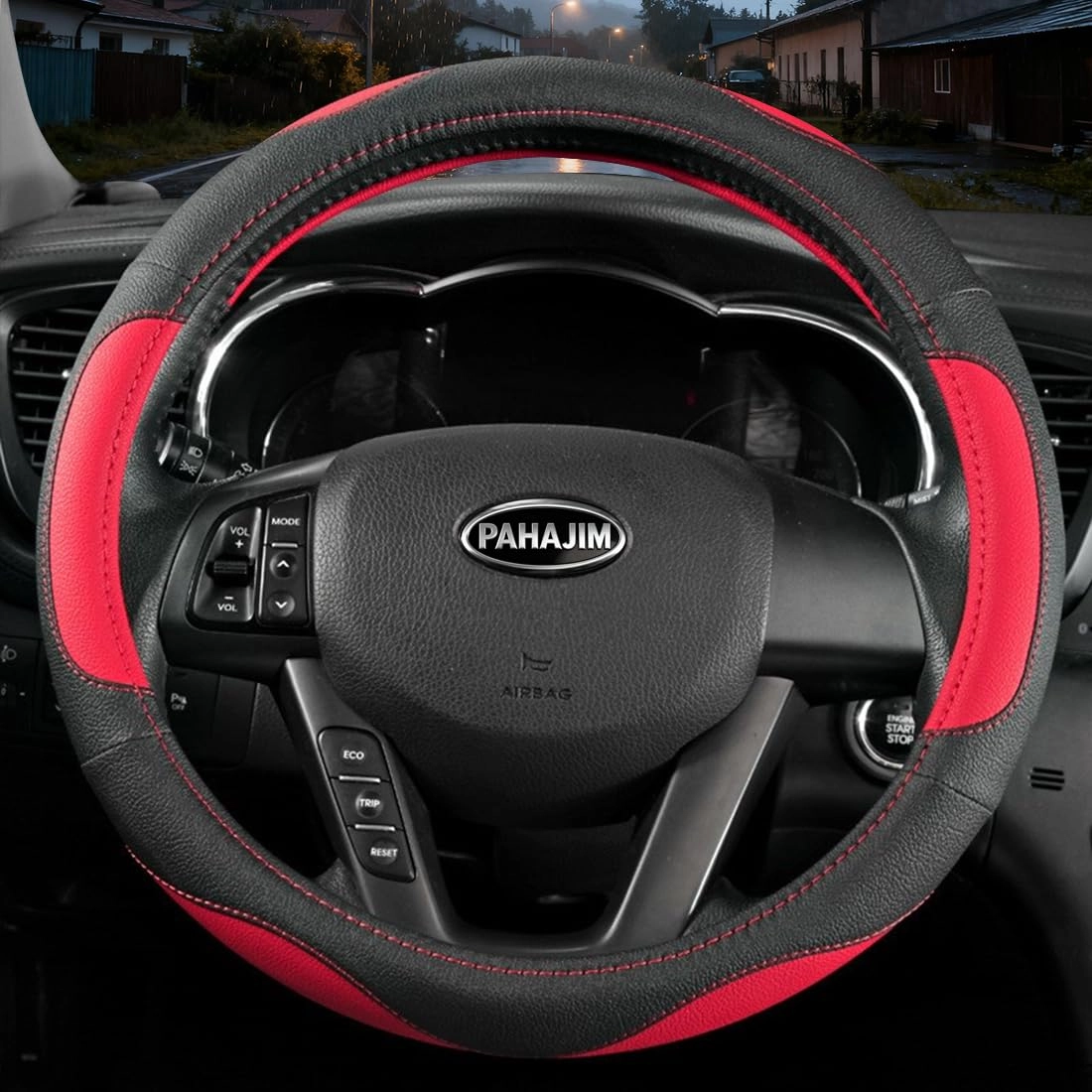 Leather Car Steering Wheel Covers