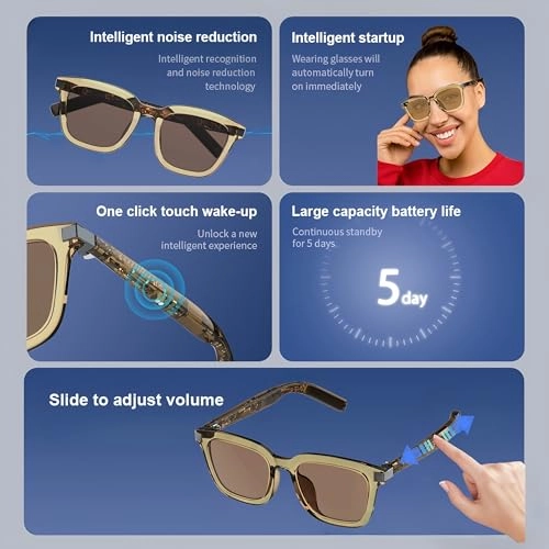 GQ PRO 02 - Smart Glasses Black Frame Gray