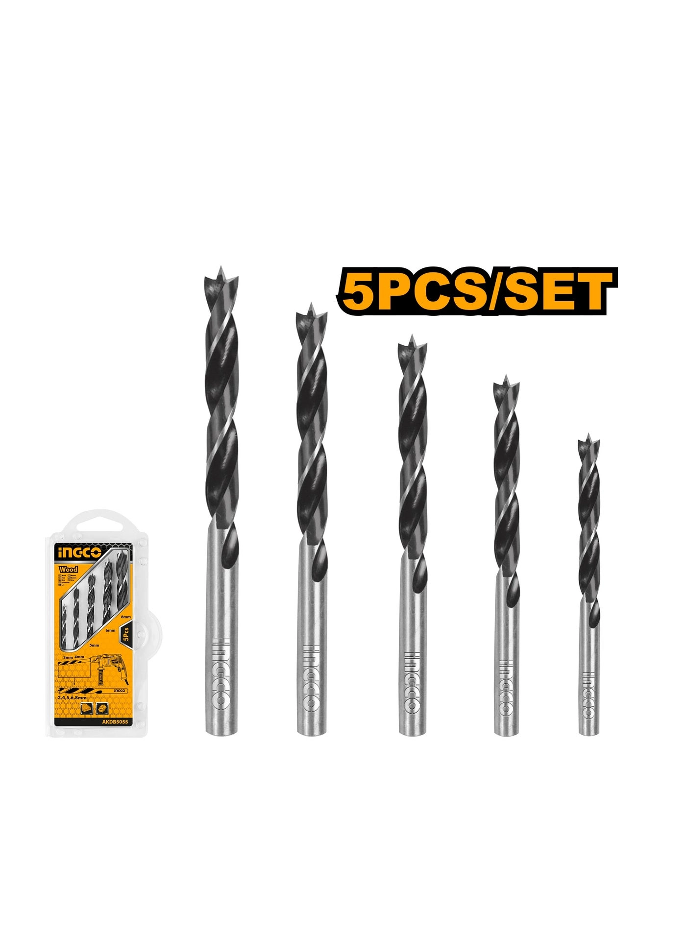 Ingco AKDB5055 - high-speed steel 5 Pieces