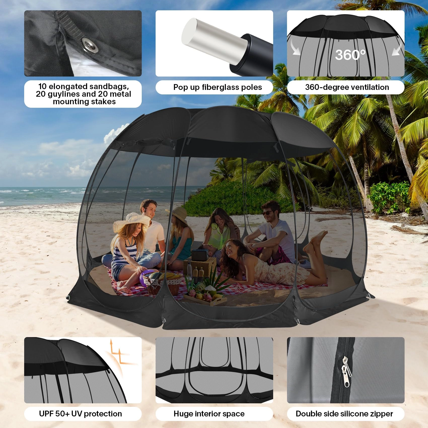 Pop Up Screen House - 9 square meters