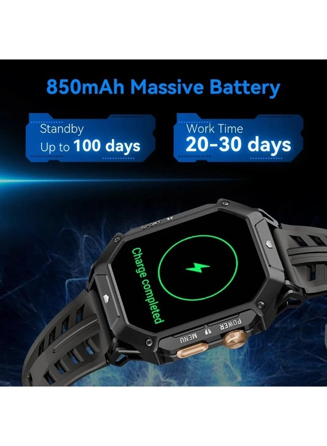Bluetooth Smart Watch - Fitness Tracker 1.8” Touch Display 5ATM Waterproof