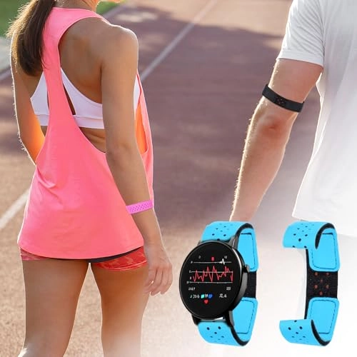 Heart Rate Monitor Band - 3 PCS Black Green Orange-Red