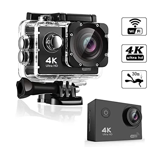 WWART Action Sports wireless wifi new mini smart high-definition outdoor waterproof 4K sports DV Stabilization (Color : Bianco, Size : M)