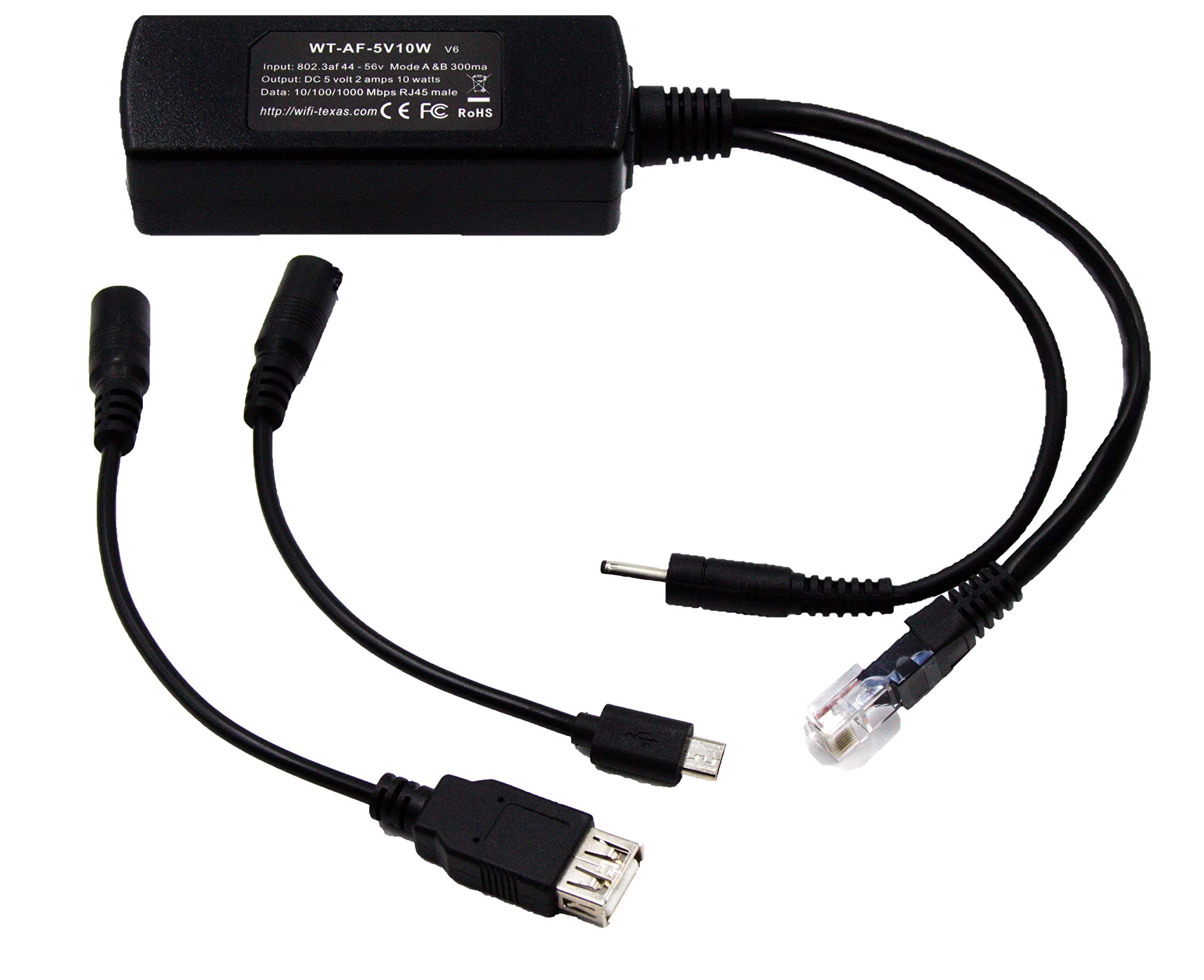 PoE Texas WT-AF-USB - 5 Volts 10 Watts 802.3af 10/100/1000