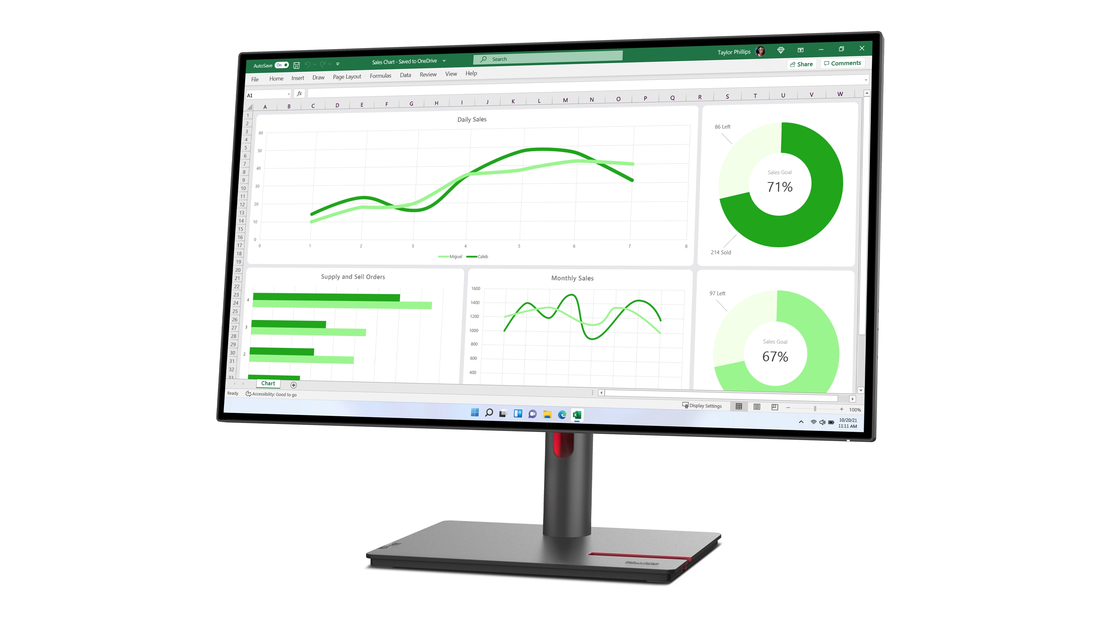 ThinkVision P27h-28 - 27 Inches 2560 X 1440