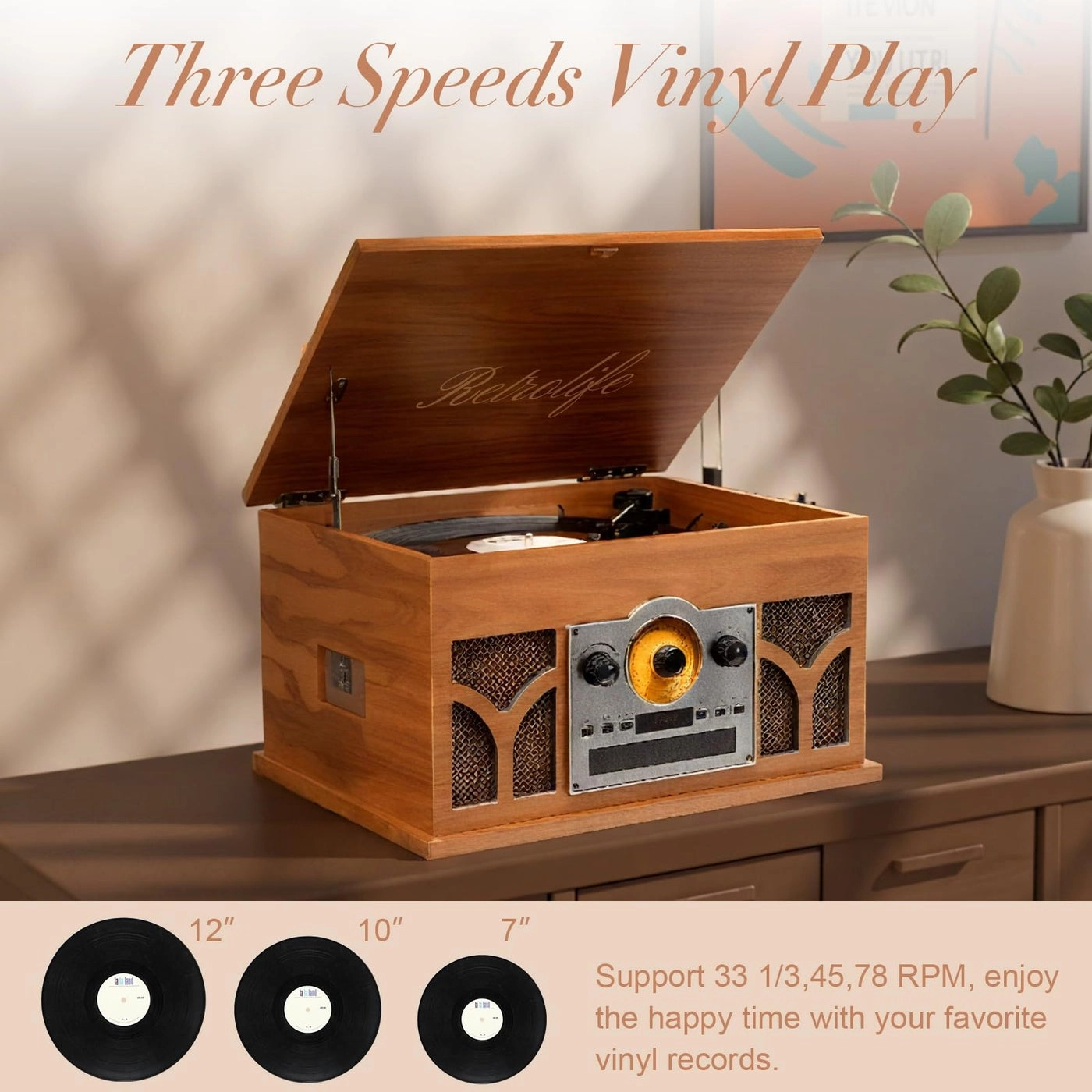 Record Player - 10-in-1 3 Speeds