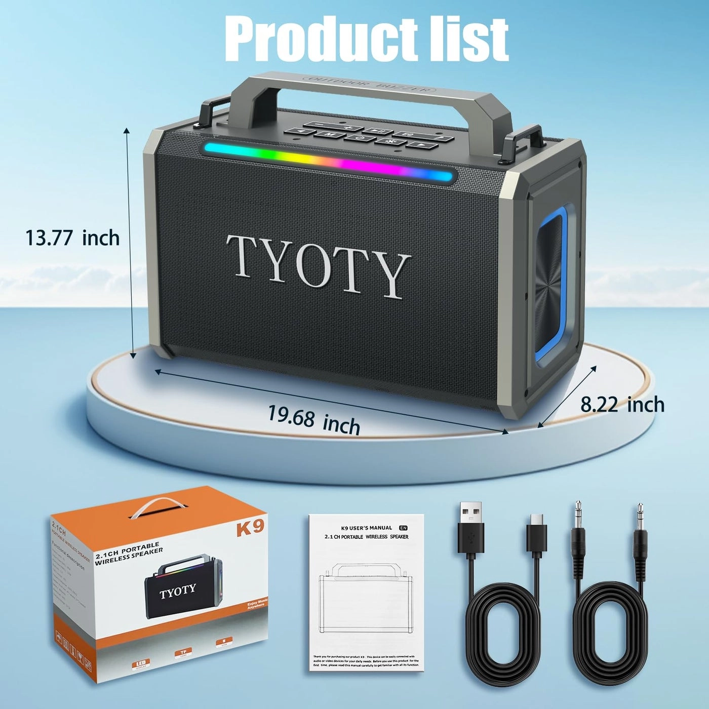 Portable Bluetooth Speaker - 80W