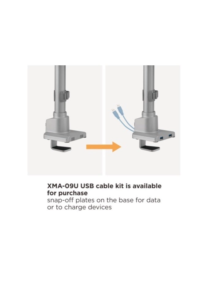 Triple Monitor Arm Stand - 3 30 in 75x75mm 100x100mm