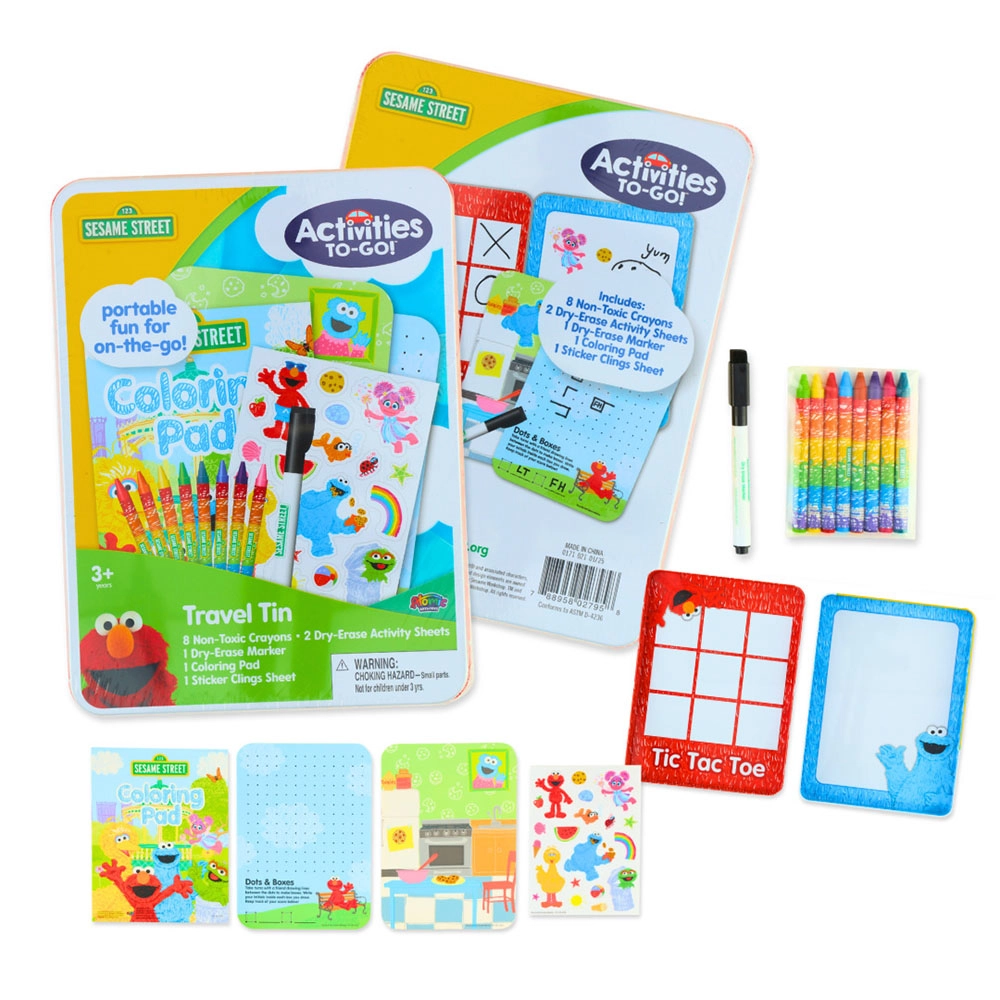 Activities To Go Travel Tin - Suitable for 3 years & above 13 Pcs