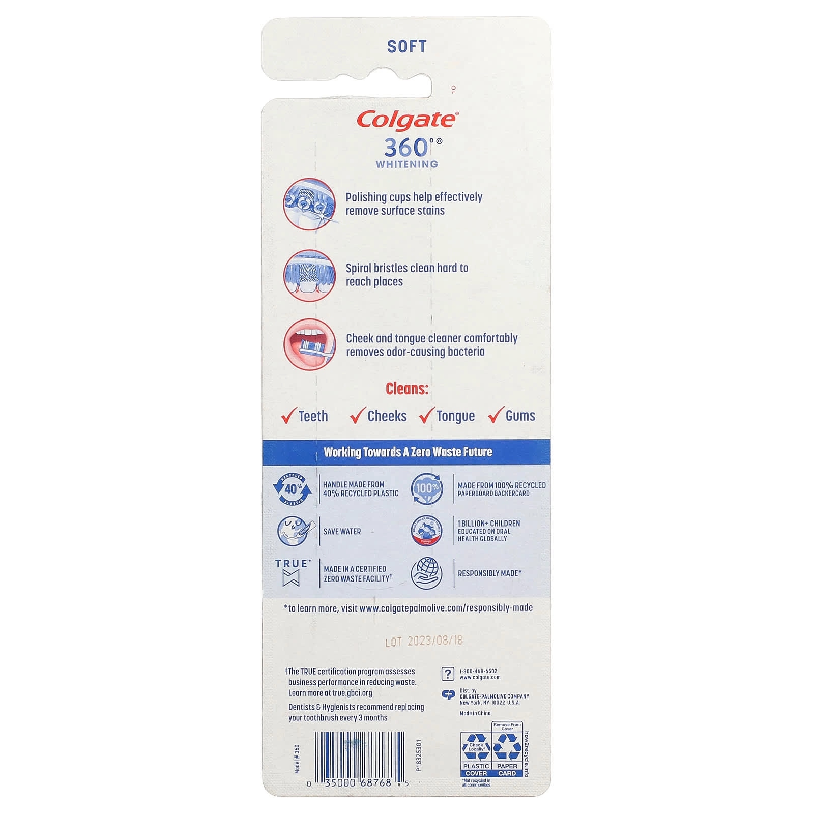360 Whole Mouth Clean Toothbrush - Soft 4-Piece Pack