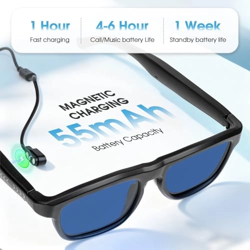 QT-35 - Bluetooth 5.4 140 Languages Black Frame Grey Lens