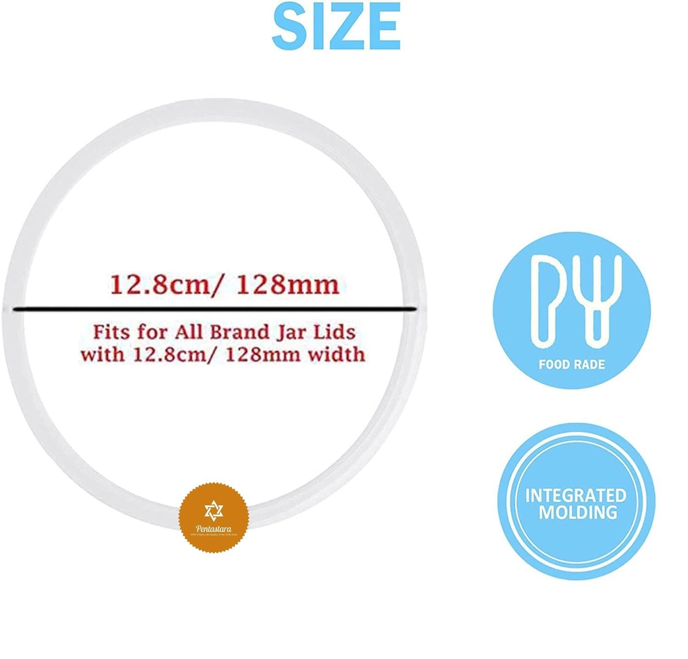 Jar gaskets - 128cm 3 Units Silicone