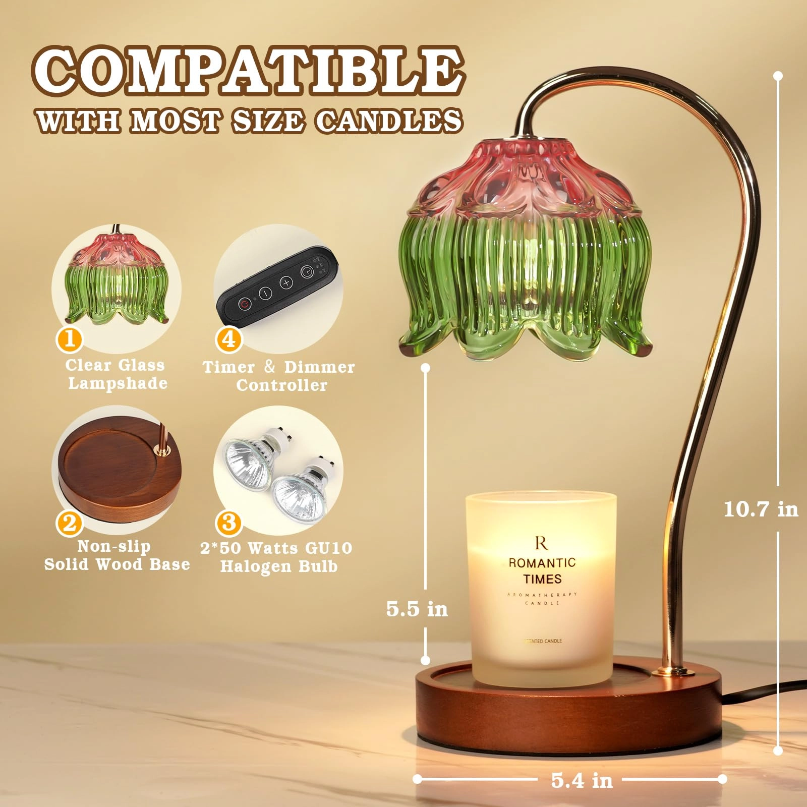 Strawberry Candle Warmer Lamp - Timer Dimmable