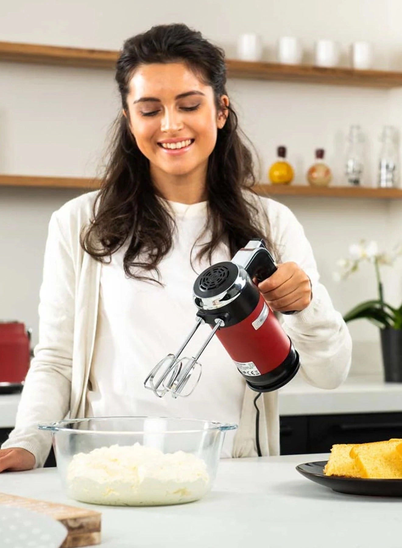 Retro Hand Mixer - 6-speed WHITE