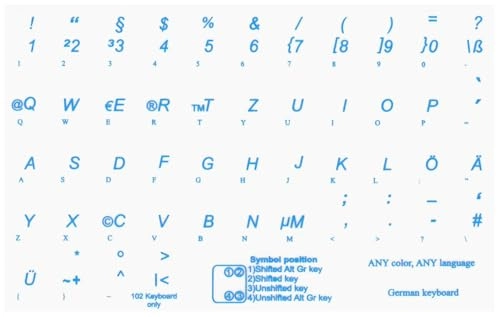 Replacement Keyboard Sticker - GERMAN