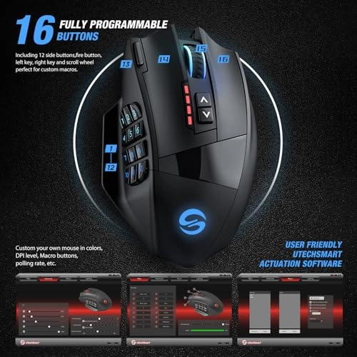 Venus Pro RGB MMO Gaming Mouse - USB Receiver