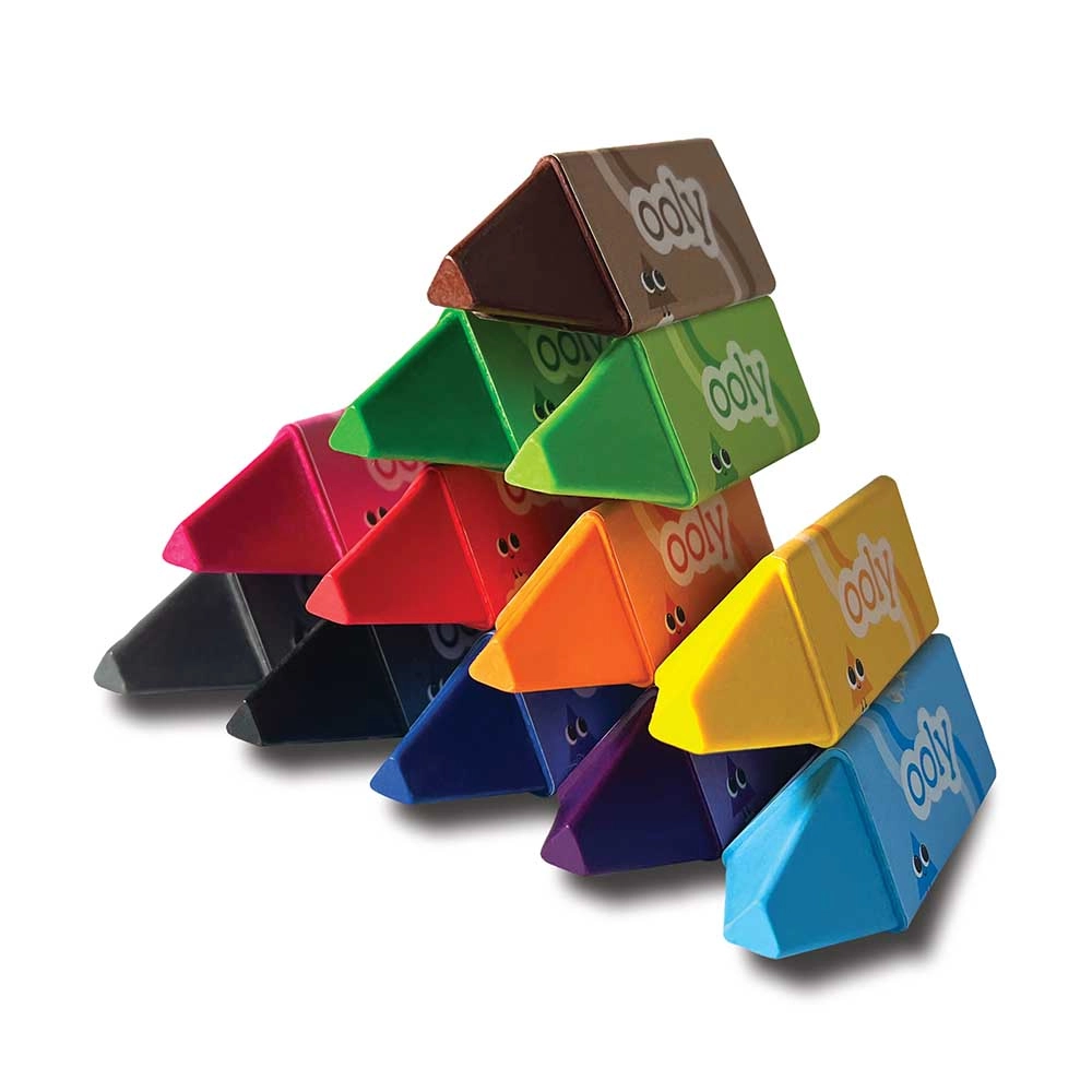Happy Triangles Jumbo Crayons - Pack of 12
