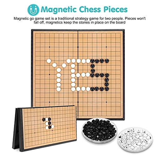 Go Game Set - Magnetic Folding 19x19 Board