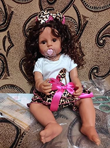 Reborn Baby Doll - 22 inch Silicone Vinyl African American