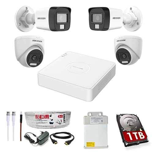 4 Channel Turbo HD DVR + 2 MP Outdoor Dual Light Camera + 2 MP Indoor Dual Light Camera + 1 TB HDD + CCTV Cable + 4 Channel Power Supply + BNC/DC Connectors + HDMI Cable