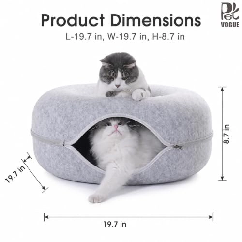 Donut Cat Bed - 50x50x20cm Polyester