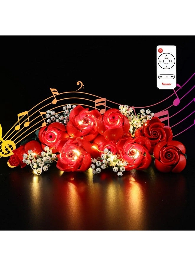 BRIKSMAX Light Kit for LEGO Bouquet of Roses - Music Version Compatible with LEGO Icons 10328