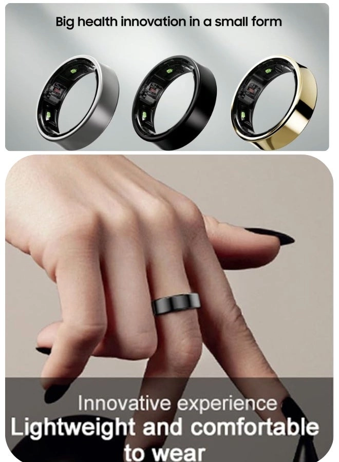 Smart Titanium Health Ring - Waterproof IP68 Heart Rate SpO₂