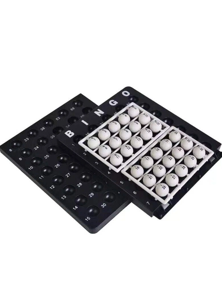 Bingo Cage - Metal + Paper Cards - 18 + Balls - 75 + Bingo Chips - 150