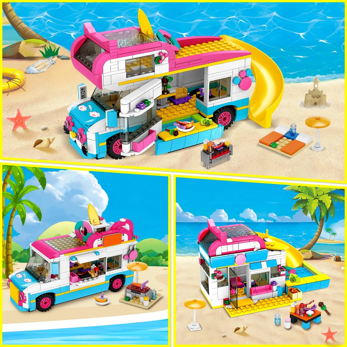3in1 Girls Camper Van Building Set - 494pcs
