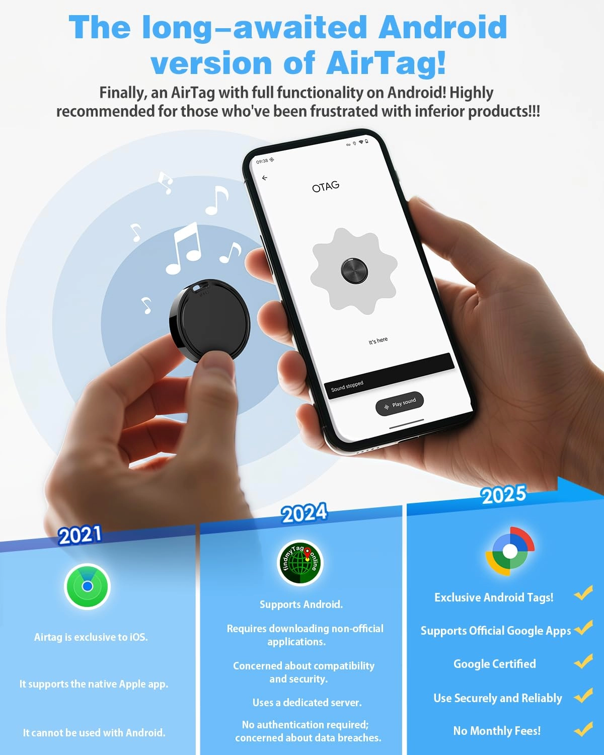 Air Tags for Android - 1 Pack
