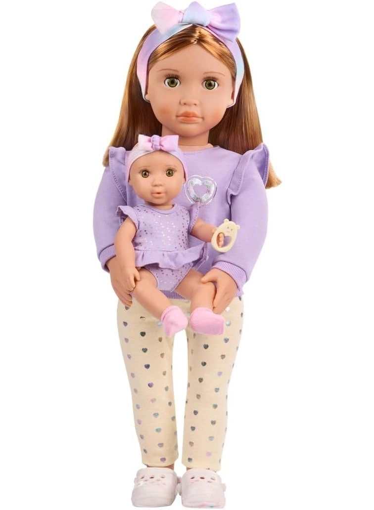 Tory Fashion Doll - 18-inch + Riley Baby Doll - 8-inch