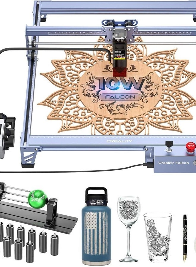 CREALITY FALCON CR-Laser Falcon (10W) - Air Assist Rotary Roller Bundle