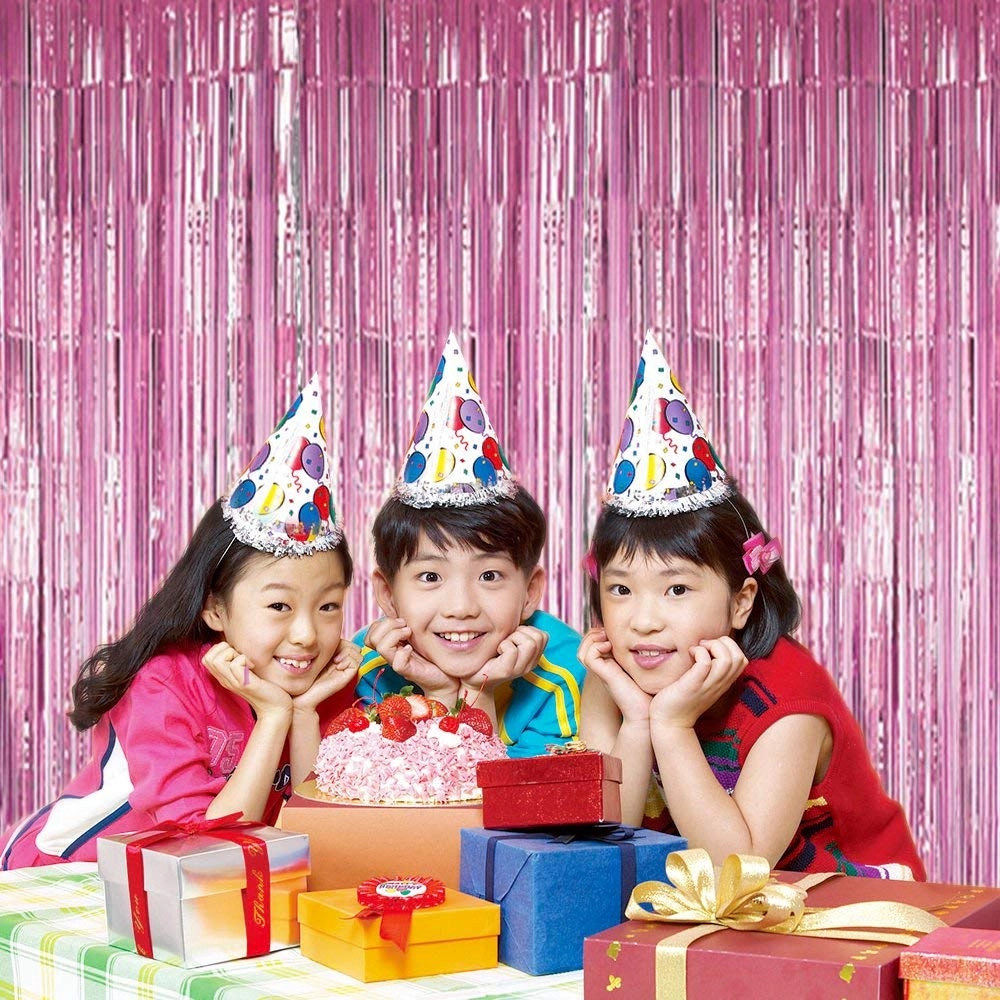 Golden Foil Curtain - Pack of 4 Birthday