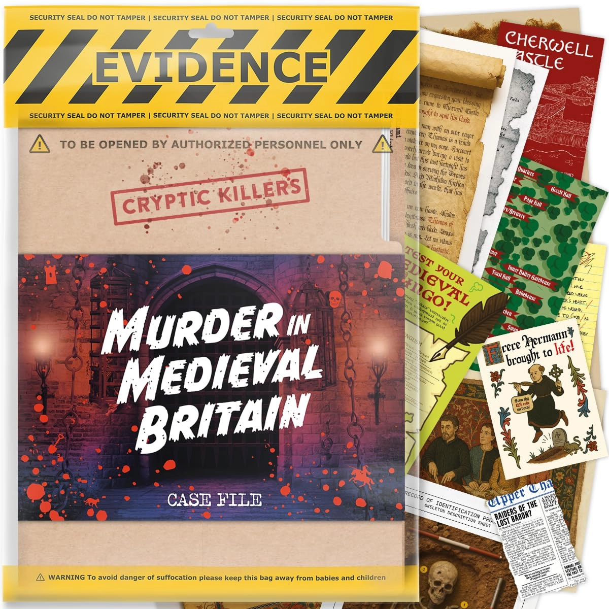 Cryptic Killers Unsolved Murder Mystery Game: Murder in Medieval Britain
