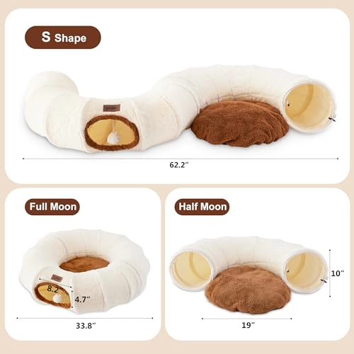 Cat Tunnel Bed - 85.1L x 85.1W x 25.4H centimeters Polyester