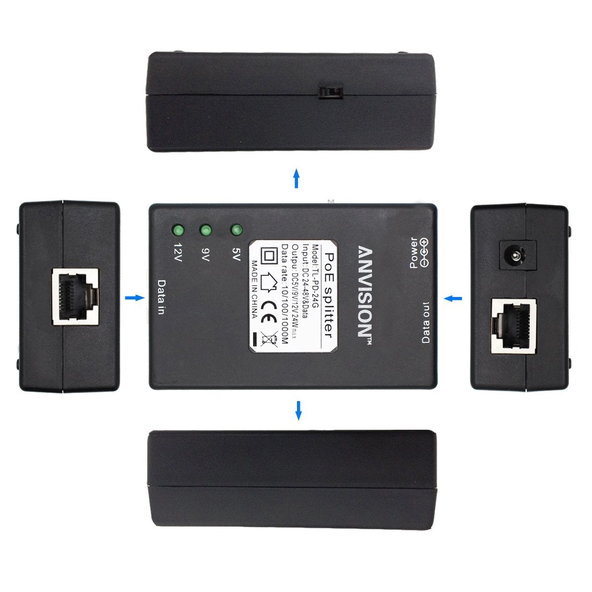 Active Gigabit PoE Splitter Adapter