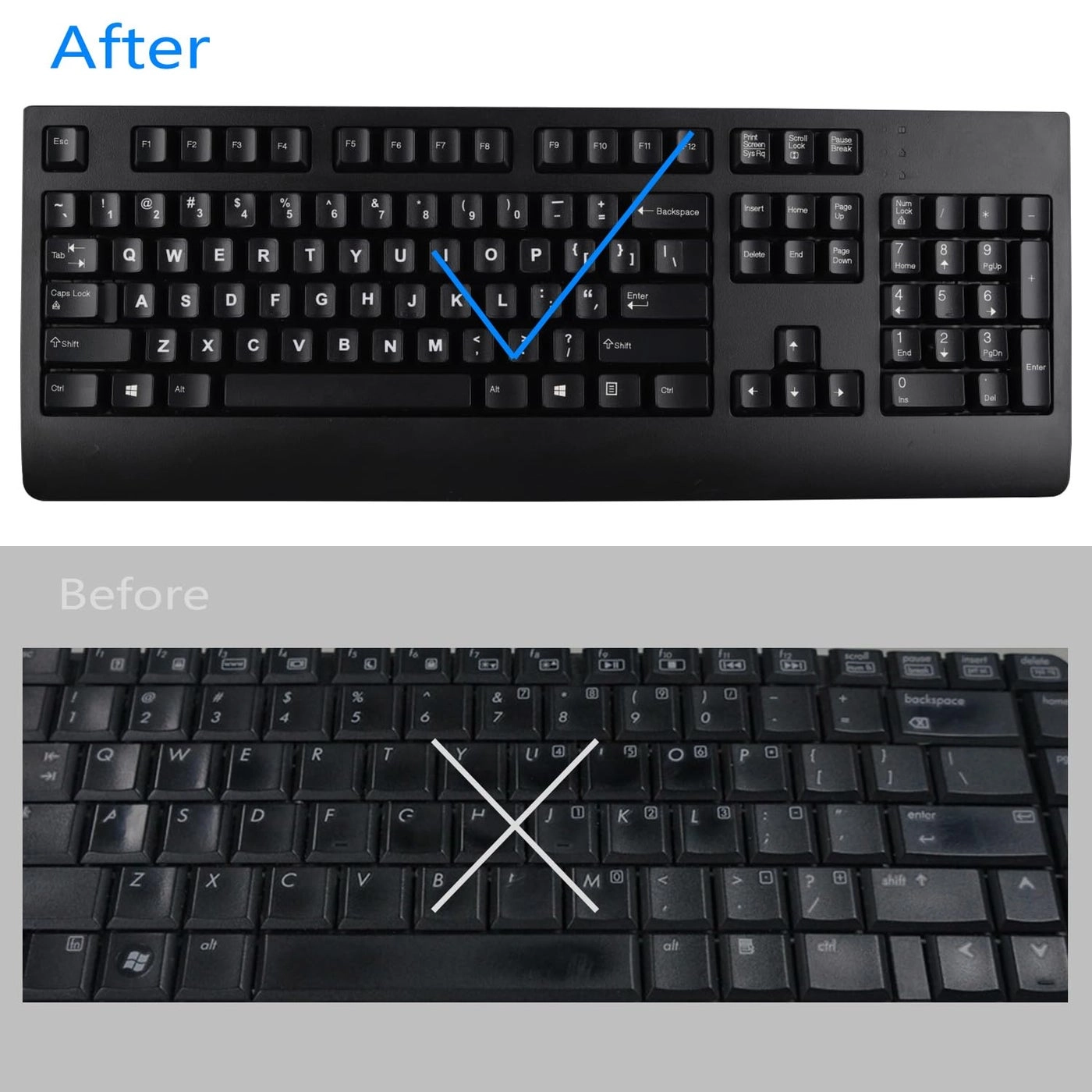 Universal Russian Keyboard Stickers - RU Wired/Wireless