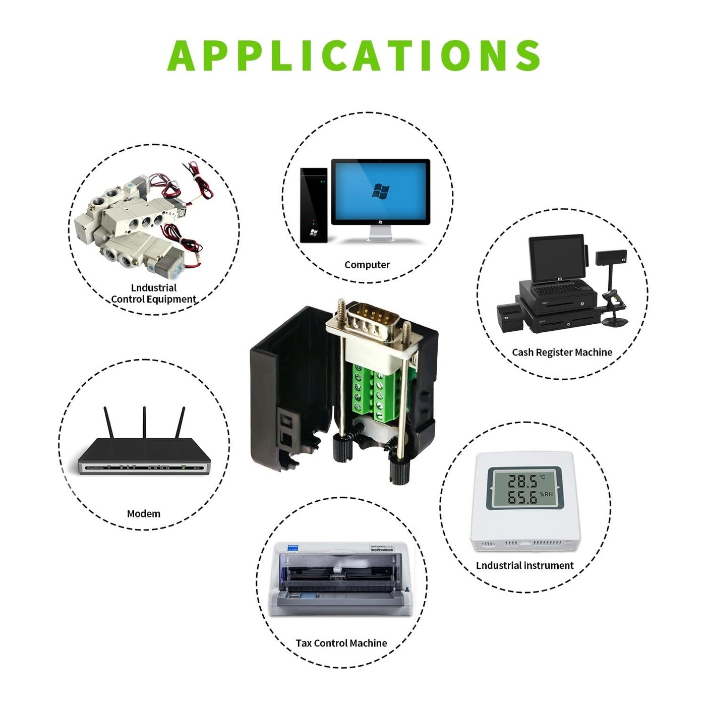 DB9 Male Solderless Connector